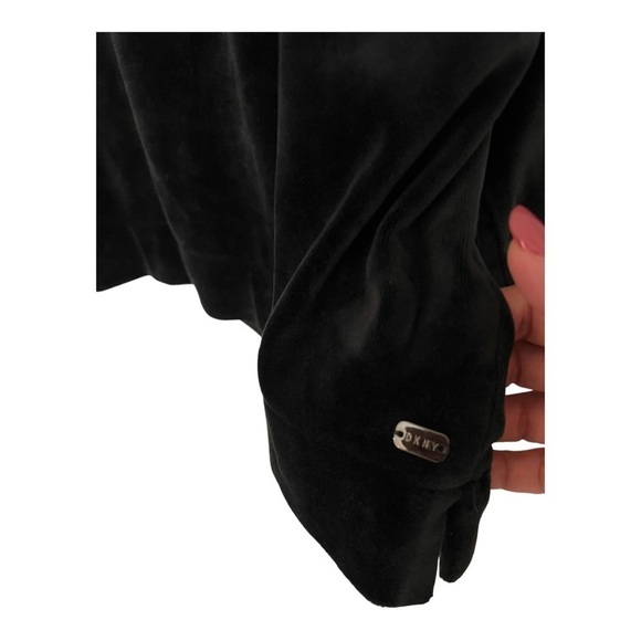 DKNY Sport Cropped Velour Sweatshirt Size Small - Picture 5 of 12